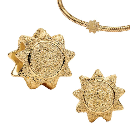 925 Sterling Silver Gold Star Moon Heart Charms Beads for DIY Jewelry Gifts