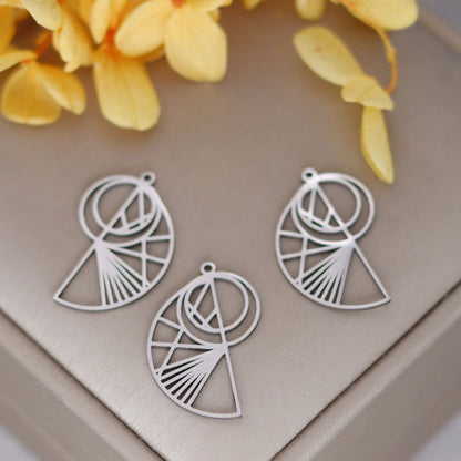 Elegant DIY Amulet Set: Phoenix Bird, Hummingbird, Snake Charms in Stainless Steel for Jewelry Making