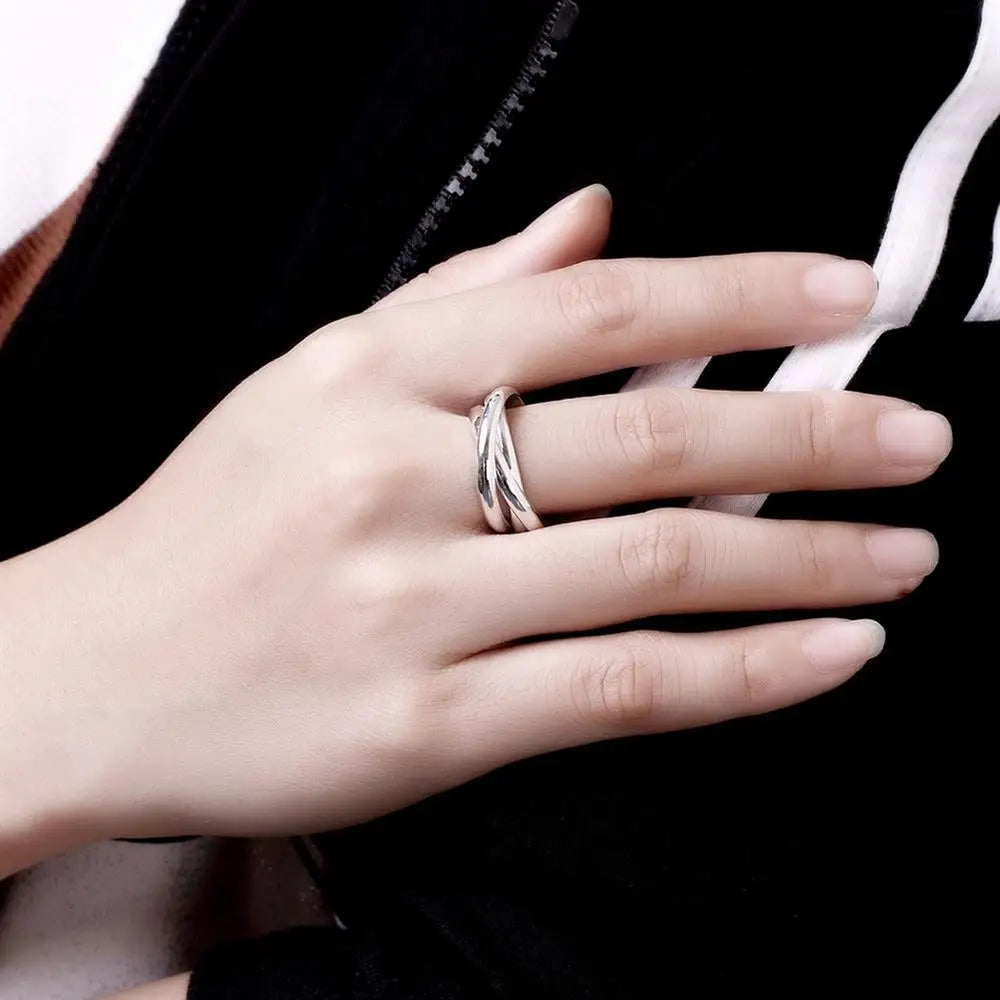 Sterling Silver 925 Women's Wedding Ring Charm Jewelry Gift