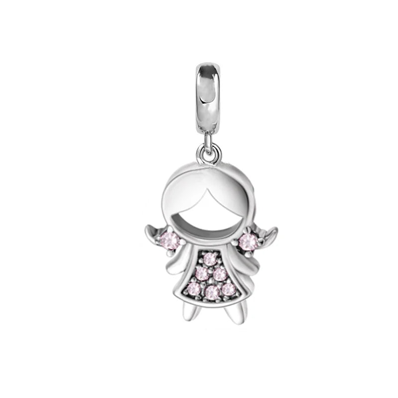 Hot Pink Murano Glass Charm Bead For 925 Bracelet Pendant
