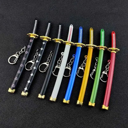 Mini Zoro Samurai Sword Keychain Top Rated Anime Accessory for Cosplay and Gifts