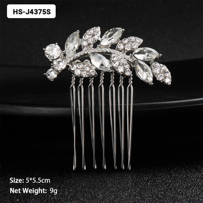 Efily Classic Silver Wedding Hair Combs - Crystal Rhinestone Bridal Accessories HS-J4375S Hair Combs