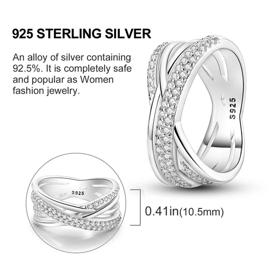 Elegant 925 Sterling Silver Heart Shaped Zircon Starmoon Ring for Women Engagement Wedding Gift SER119
