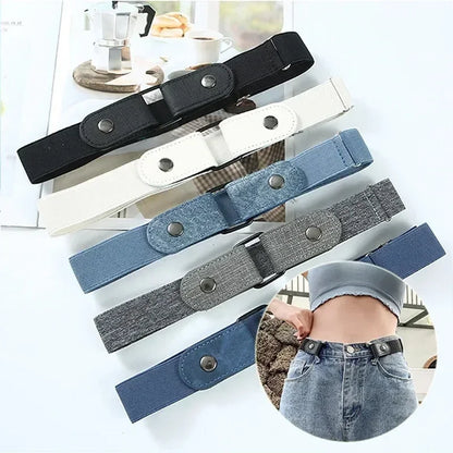 Canvas Adjustable Elastic Waist Band Invisible Belt for Jeans