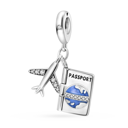 Travel Series 925 Silver Paris Charm Pendant Beads for Bracelets KTC861