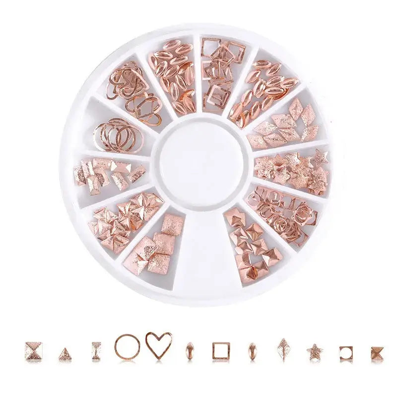Resin Filling Metal Rivet Moon Stars Nail Art Decorations Mixed Beach Ocean Style Jewelry DIY Charms OM-XY-12