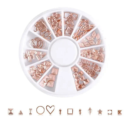 Resin Filling Metal Rivet Moon Stars Nail Art Decorations Mixed Beach Ocean Style Jewelry DIY Charms OM-XY-12