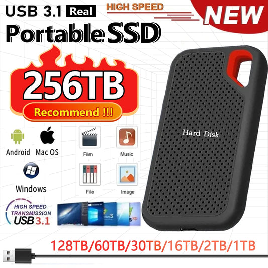Ultra Fast 1TB Portable SSD External Drive For Laptop Mac