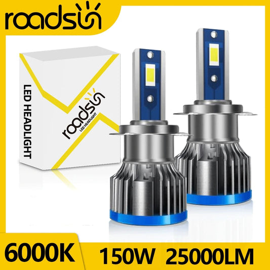 High-Performance LED Car Headlight Bulbs 150W 25000LM 6000K Turbo Dual Beam