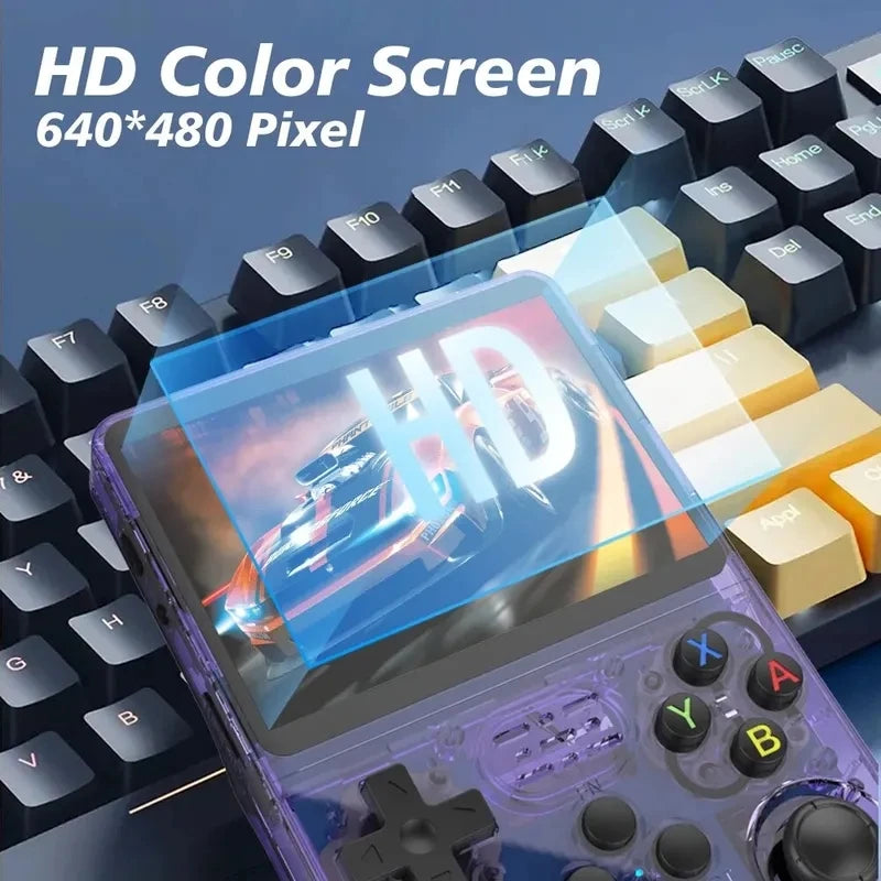 R36S Retro Game Console Portable Handheld with 3.5 Inch Display 128GB Memory Linux Open Source System and 15000 Games