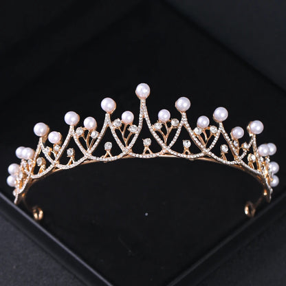 Gold Crystal Bridal Tiara - Top-Rated Rhinestone Headband for Weddings Gold 5