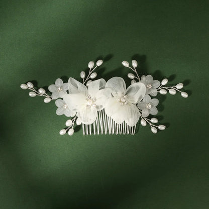 Elegant Bridal Flower Hair Comb Set Handmade Wedding Hair Accessories For Women