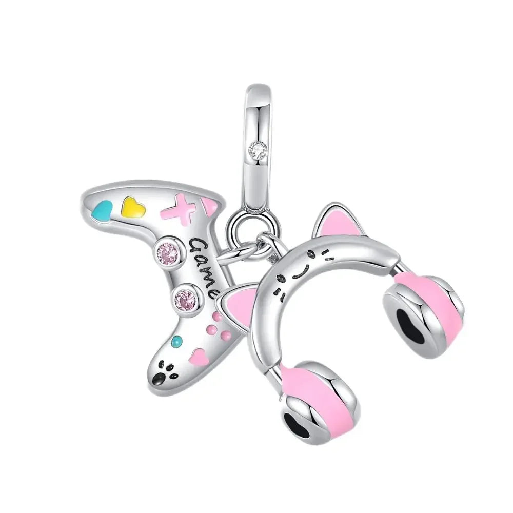 Original 925 Sterling Silver Magic Cube Charm Bead Pendant with Zircon for Bracelet and Necklace Jewelry