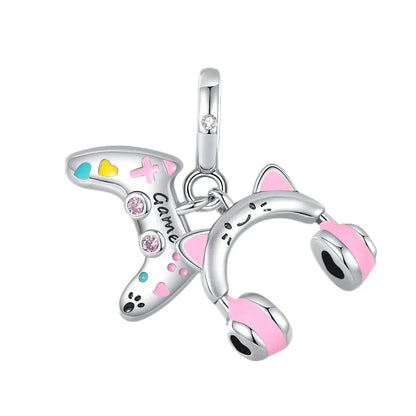 Original 925 Sterling Silver Magic Cube Charm Bead Pendant with Zircon for Bracelet and Necklace Jewelry