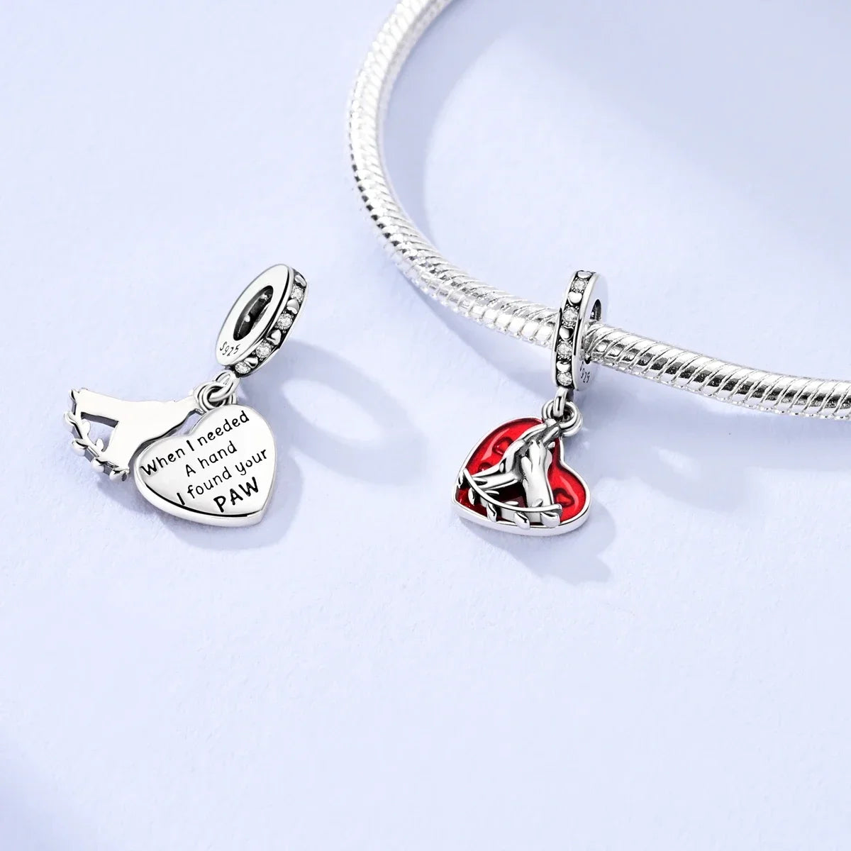 Original 925 Sterling Silver Heart Bow Mom Charm with Zircon for Women DIY Bracelets and Necklaces Fine Birthday and Mothers Day Jewelry Gift
