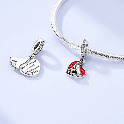 Original 925 Sterling Silver Heart Bow Mom Charm with Zircon for Women DIY Bracelets and Necklaces Fine Birthday and Mothers Day Jewelry Gift