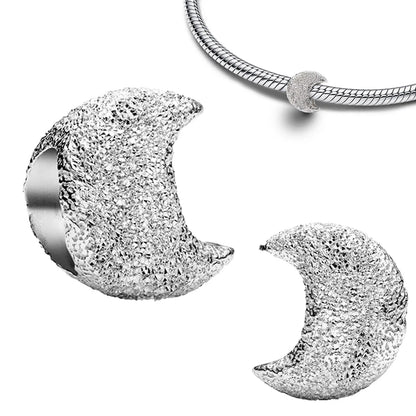 925 Sterling Silver Gold Star Moon Heart Charms Beads for DIY Jewelry Gifts