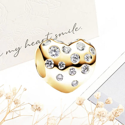 Sparkling Gold Safety Chain Infinity Snake Charm Beads