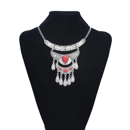 Indian Vintage Coin Tassel Choker Necklace for Women Ethnic Boho Jewelry Gift