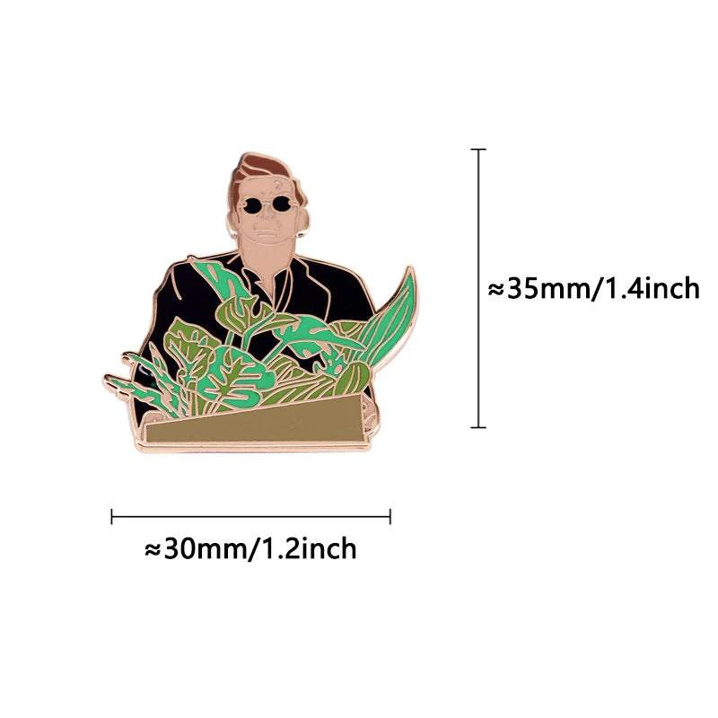 Good Omens Crowley Enamel Lapel Pin Fashion Jewelry Gift