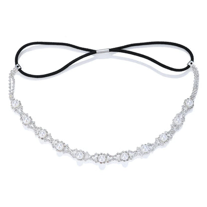 Elegant Bridal Rhinestone Headband with Pearls and Crystal Accents