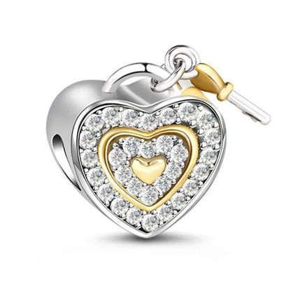 Elegant 925 Silver Cat Bear Ice Cream Pendant Bead for European Bracelet