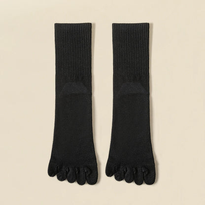 Mens Wool Five Finger Toe Socks Breathable Business