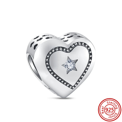 Silver Animal Hearts Infinity Crown Bead Charms Bracelet for Women 925 Sterling Silver Jewelry N640