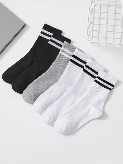 6/12 Pairs Middle Tube Socks For Men And Women Casual Single code NV575-6