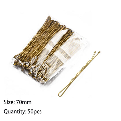 Elegant Bridal U-Shape Hair Pins Set - 50pcs Decorative Clips for Women and Girls