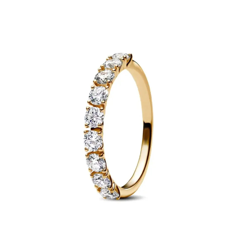 Elegant 2024 925 Silver Heart Charm Ring with Zircon for Women P2381