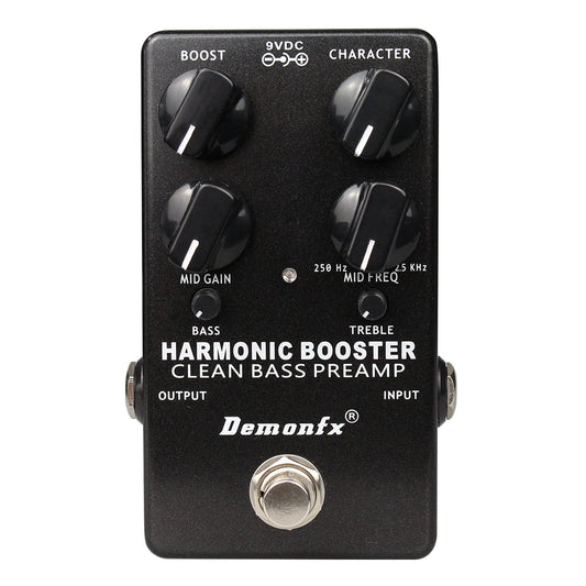 Bass Booster Clean Boost Preamp Bass Effect Pedal High Quality Demonfx Harmonic Booster