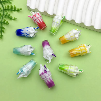 3D Ice Cream Resin Charms Set for DIY Jewelry Crafting