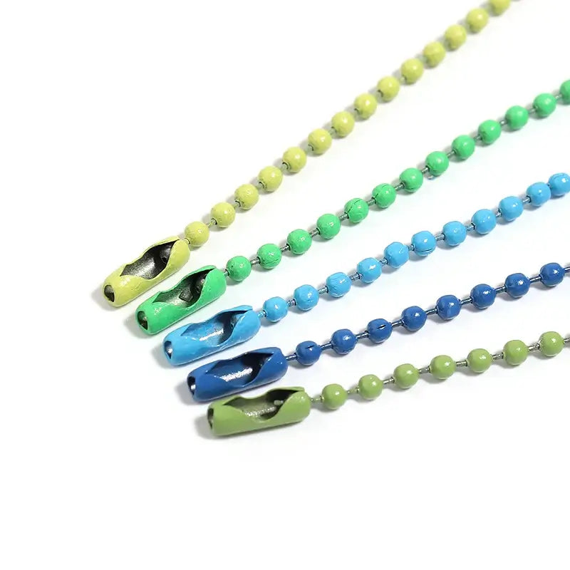 100Pcs Lot 10Cm Iron Colorful Ball Bead Chain for DIY Jewelry Making