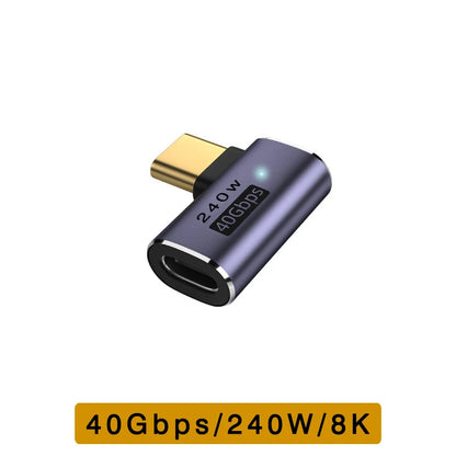 UGOURD USB4 Type C to Type C Adapter Thunderbolt 3 4 40Gbps OTG Extension Cable PD 240W Support 8K120Hz for Laptops