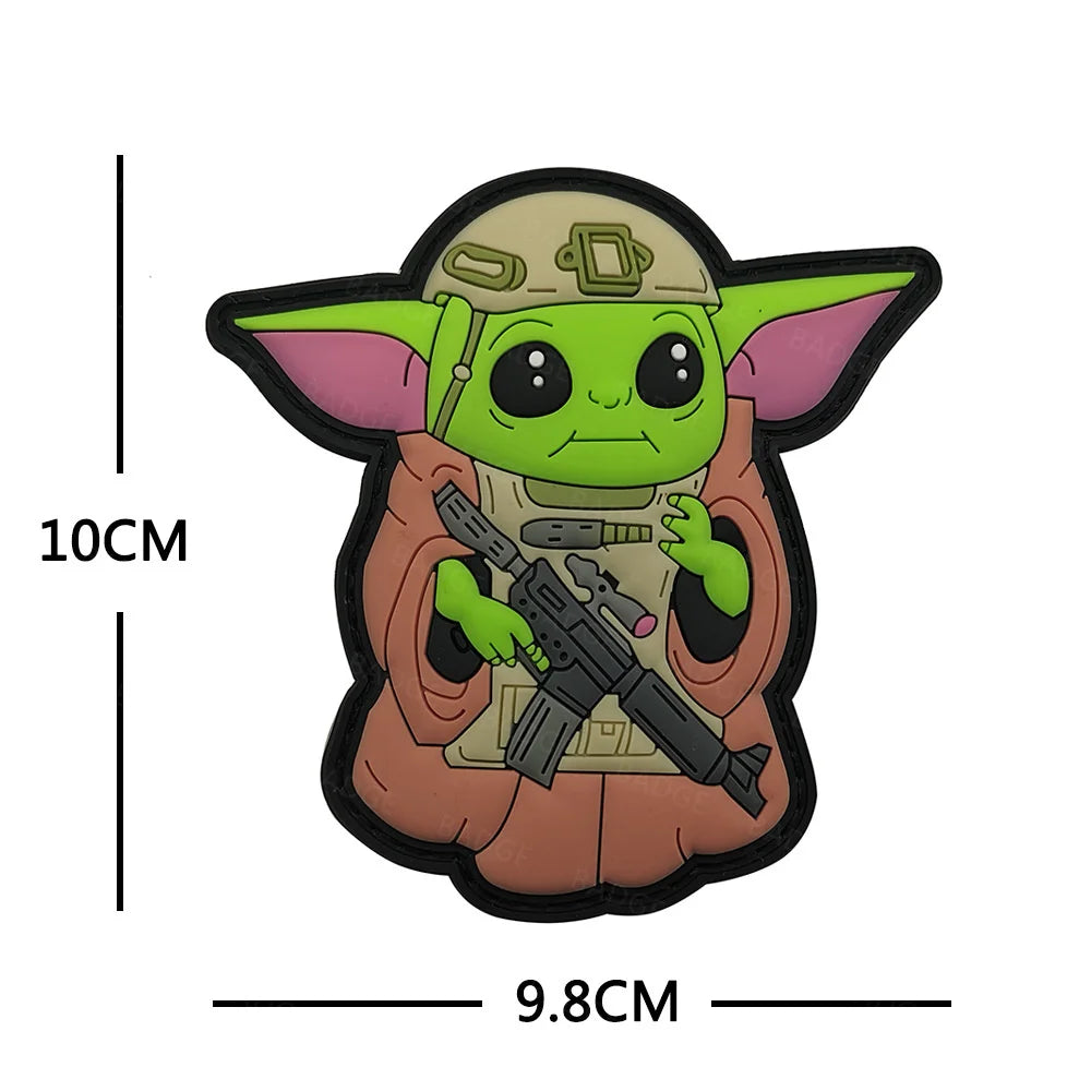 Cute Baby PVC 3D Rubber Night Vision Device Patches Badge