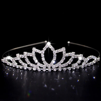 AINAMEISI Crystal Love Headdress - Exquisite Crown for Brides & Girls' Celebrations HG001