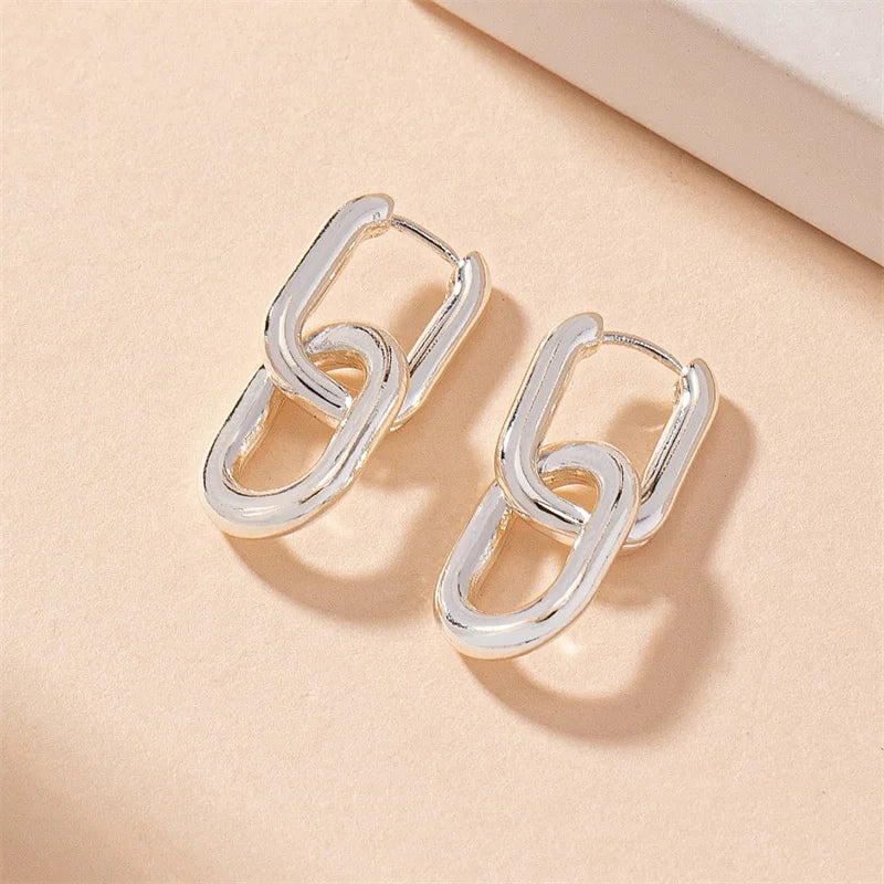 Chic Red Heart Drop Earrings for Women and Girls - Fashion Geometric Love Jewelry