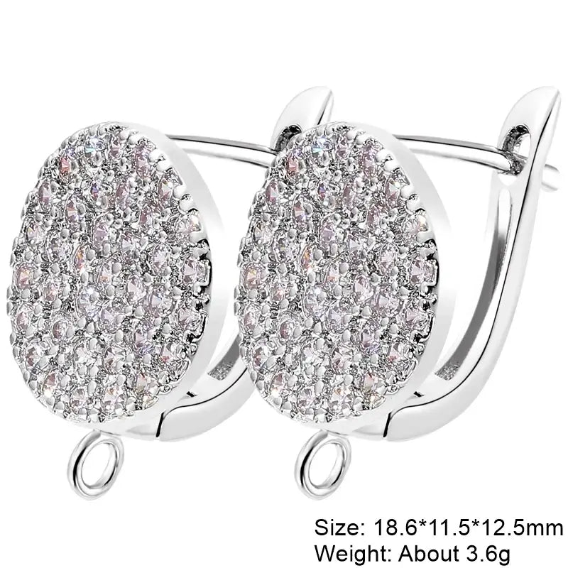 Juya 18K Gold Plated Earwire Hooks for DIY Fashion Jewelry White Gold 3