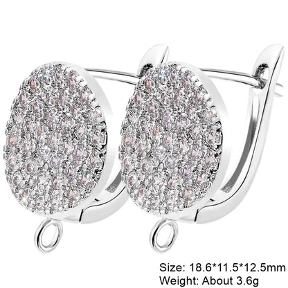 Juya 18K Gold Plated Earwire Hooks for DIY Fashion Jewelry White Gold 3