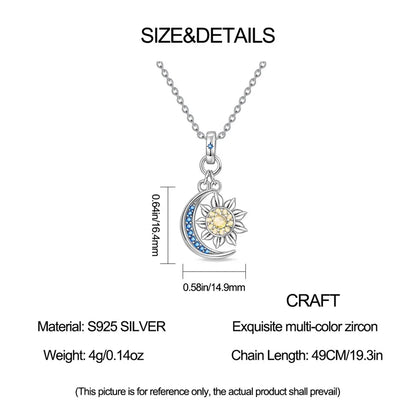 925 Sterling Silver Firefly Heart Zircon Pendant Necklace for Women Anniversary Birthday Gifts PAN010