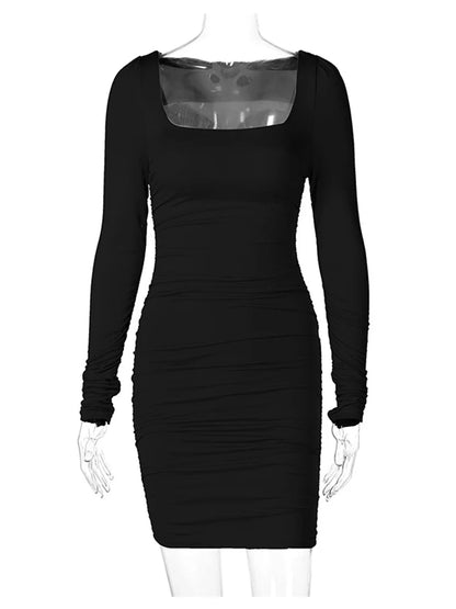 Ruched White Bodycon Mini Dress For Party Streetwear 2024