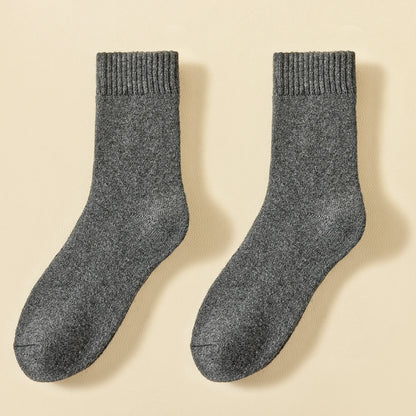Thick Merino Wool Men Winter Crew Socks Warm Thermal