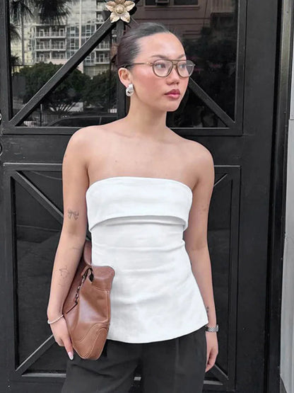 Dozw Tube Tops Women Strapless Bandeau Backless Bralette