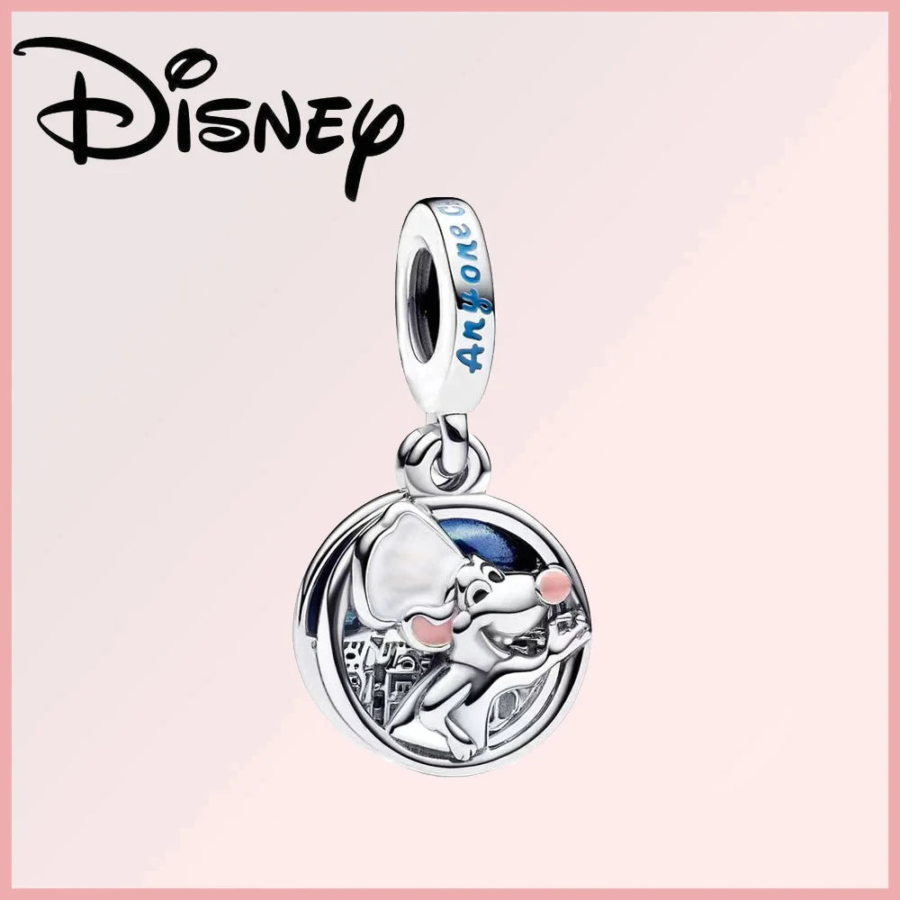 Disney 925 Sterling Silver Stitch Minnie Winnie Dangle
