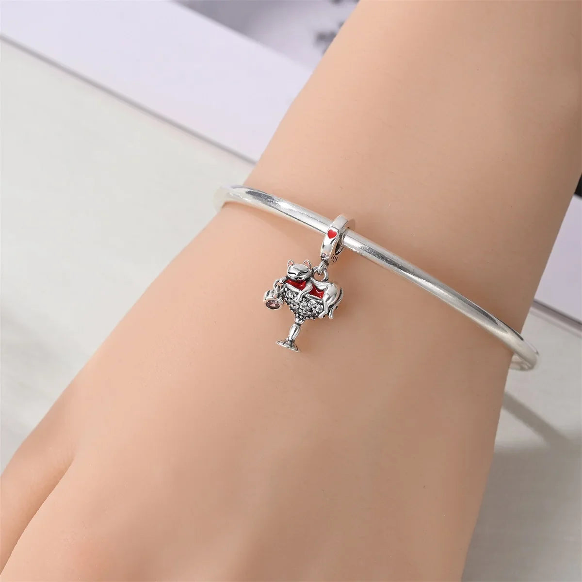 Original 925 Sterling Silver Cat Claw Charms with Zircon Accents Money Attract Earrings and DIY Necklace Bracelet Beads Gift Jewelry