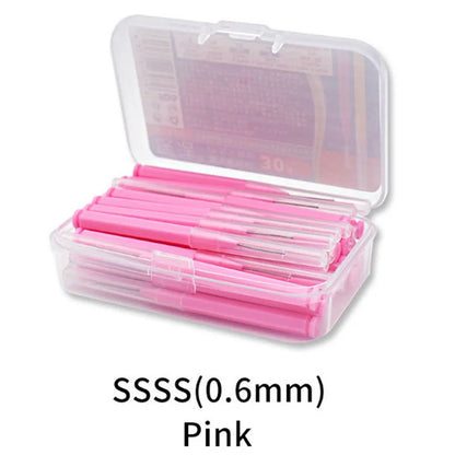 30pcs Premium Dental Picks Kit for Effective Oral Care pink(0.6mm)