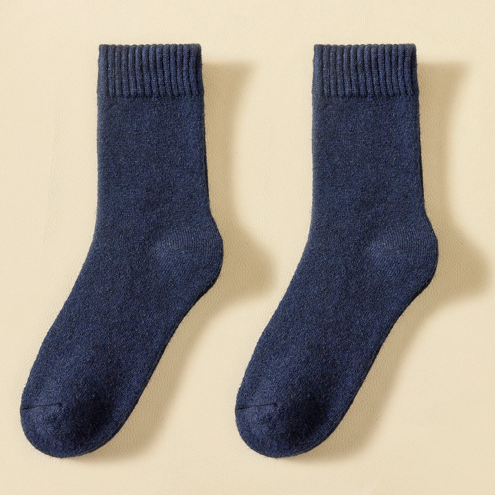 Thick Merino Wool Men Winter Crew Socks Warm Thermal