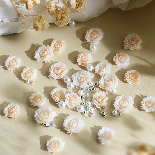 Resin Filler Rose Mixed Pearl Art Decorations for DIY Jewelry Making and Craft Projects
