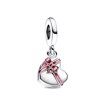 Green Clover Butterfly Honeybee DIY Bead Bracelet Necklace in 925 Sterling Silver with Zircon Accents for Women